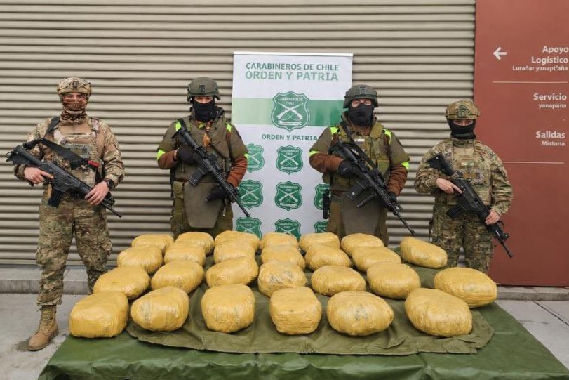 CARABINEROS Y EJÉRCITO INCAUTAN MÁS DE 36 KILOS DE MARIHUANA EN PASO FRONTERIZO ENTRE CHILE Y BOLIVIA